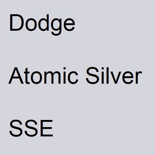 Dodge, Atomic Silver, SSE.